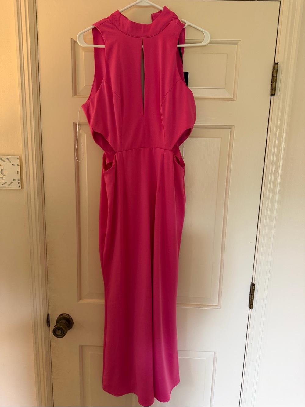 Elliatt Vibrant Pink Sleeveless Maxi Dress with Side Cutouts